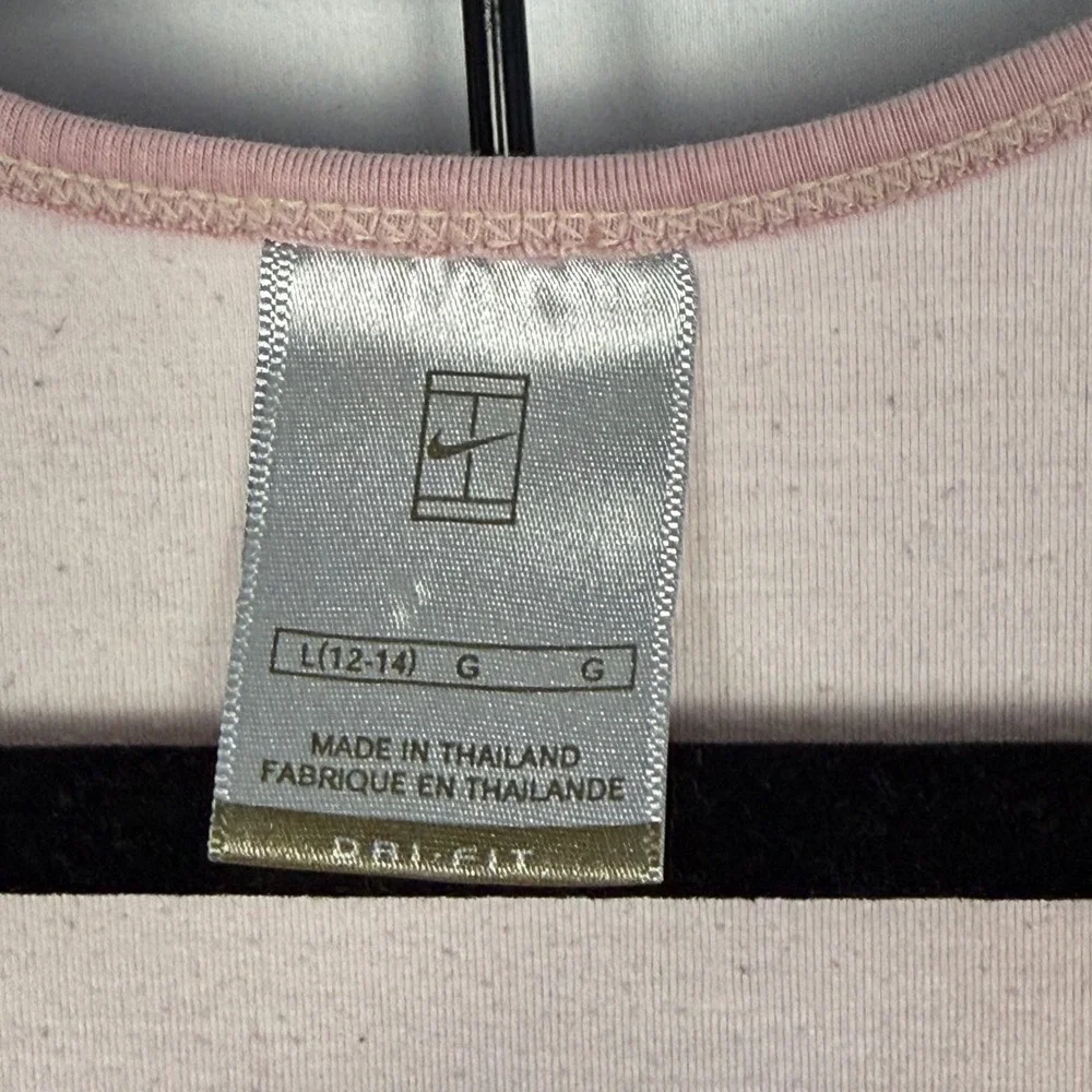 Nike Tennis Dress Womens L Mauve Pink Dri-FIT Racerback Sleeveless Activewear